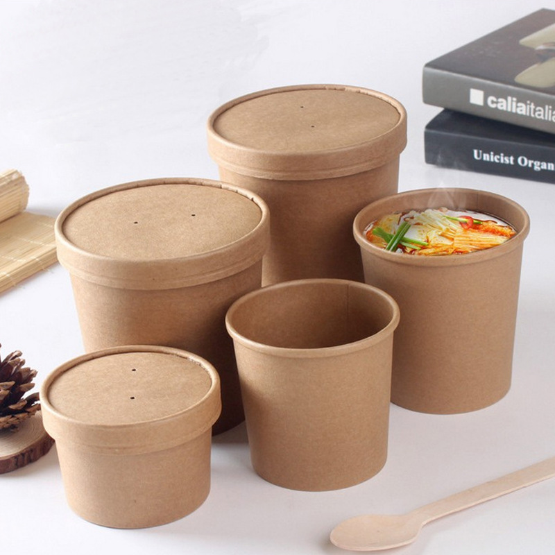 Paper Cup Cowhide Soup Bucket