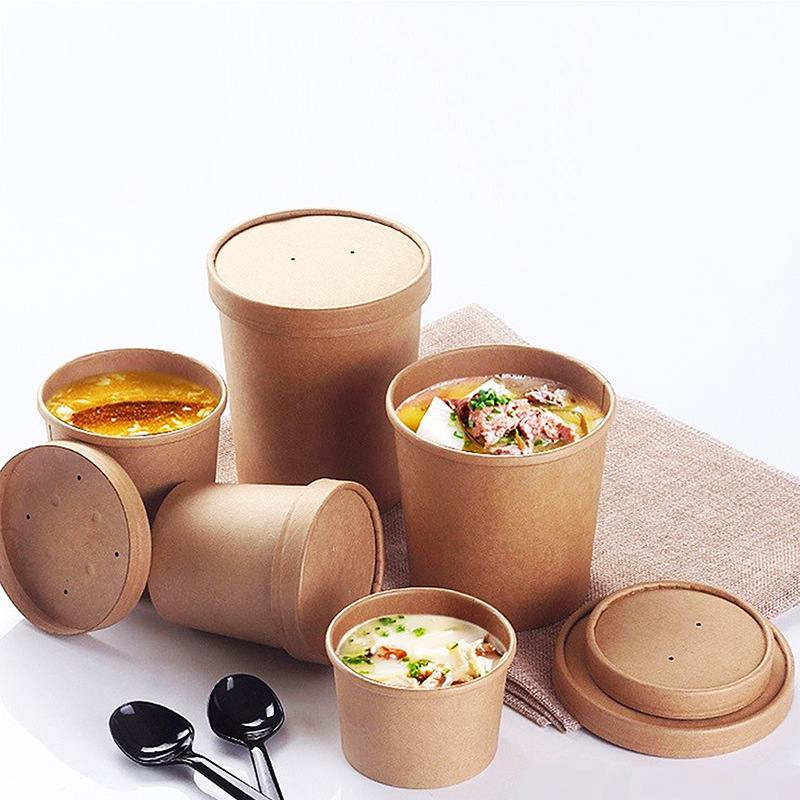 Paper Cup Cowhide Soup Bucket